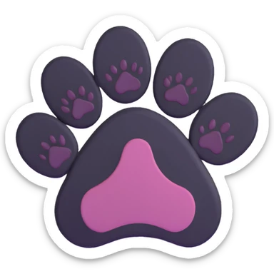 puppy paw sticker