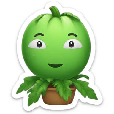 chat plante sticker