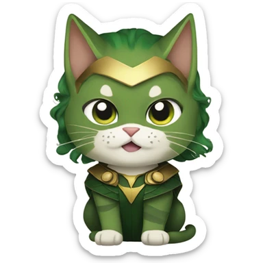 Loki from avengers mixed with a cat sticker