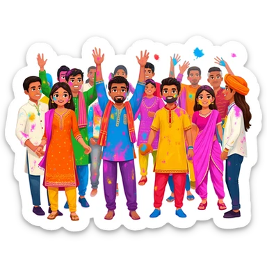 Holi sticker
