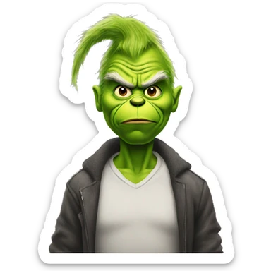 Baddie grinch  sticker