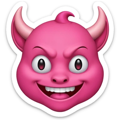 Devil emoji but pink 😈 sticker