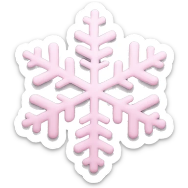 pastel pink snowflake  sticker