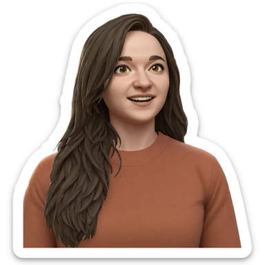 smiling girl outdoors by tree sticker