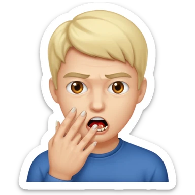 Mordre ongle regard malicieux  sticker