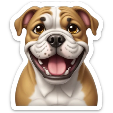 happy bulldog sticker