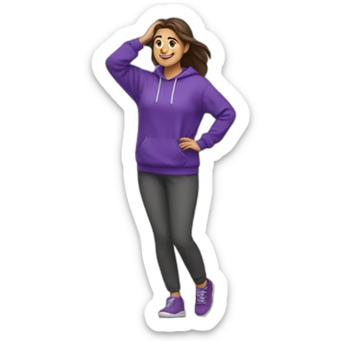 Armenian women in purple sweatshirt and celebrating something  sticker