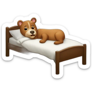 Bärchen im bett sticker