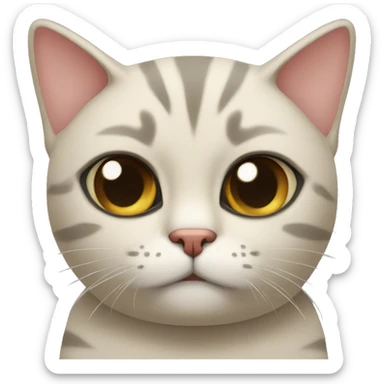 Gato con mansana sticker