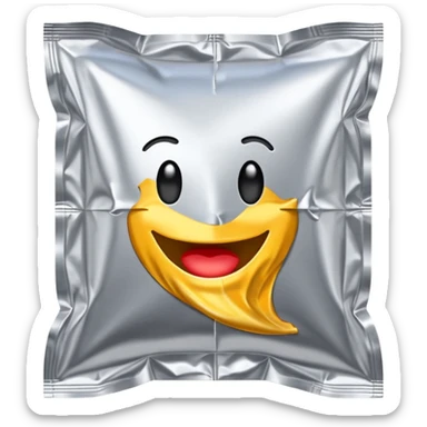 foil square condom wrapper  sticker
