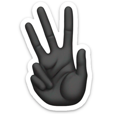 peace symbol with fingers but the little finger is not folded sticker