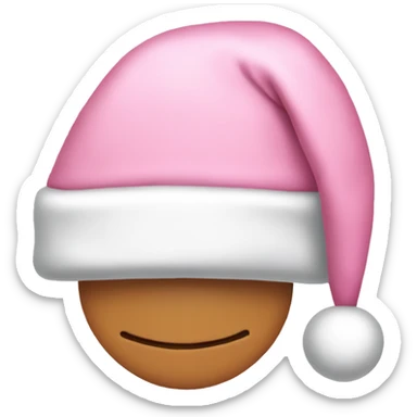 light pink santa hat sticker