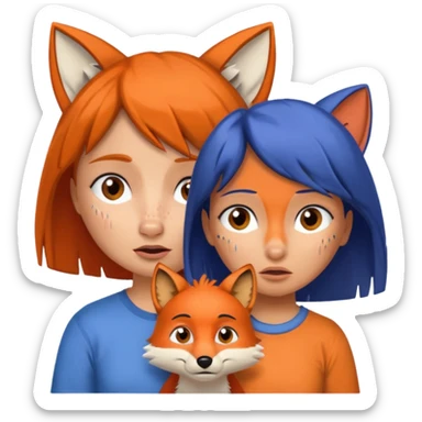 Make Dora and Swiper the fox crying sticker