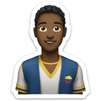 Adolescent colombien avec des nattes  sticker