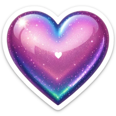 Glitter heart. sticker