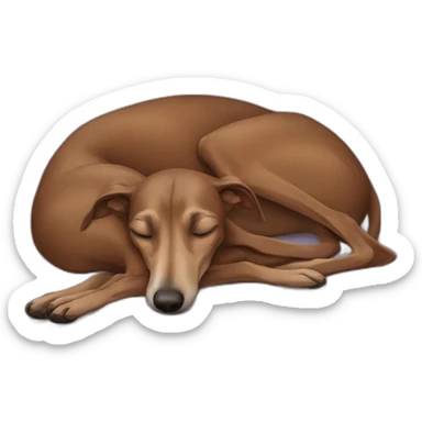 Brown Greyhounds sleeping sticker