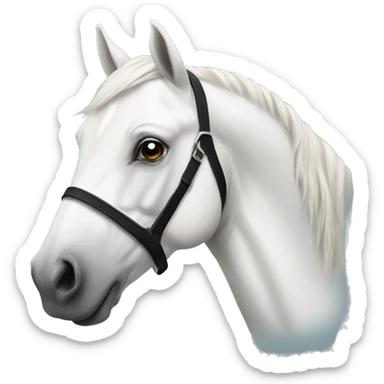 White horse sticker