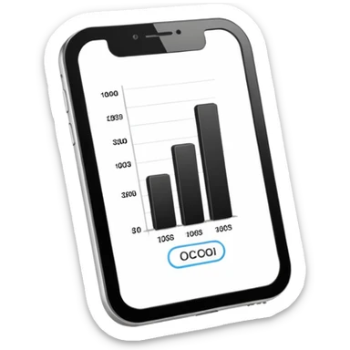 black and white vertical chart sticker