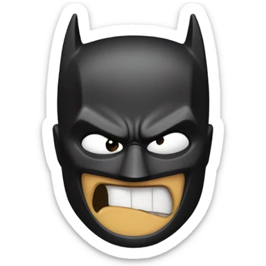 Batman funny face  sticker
