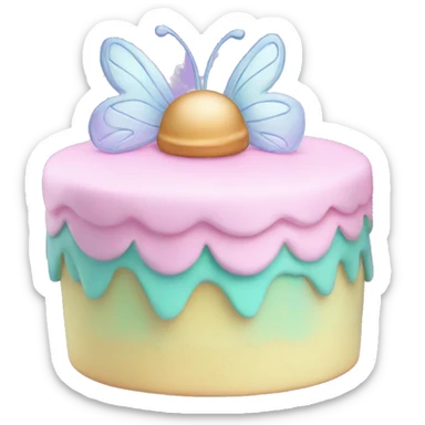 Fairy pastel cake sticker