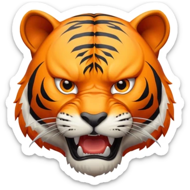 A very angered tiger sticker