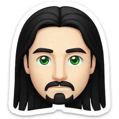 Kevin Richardson green eyes, long black hair sticker