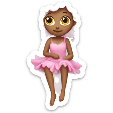 Pink fairy on a cloud sticker