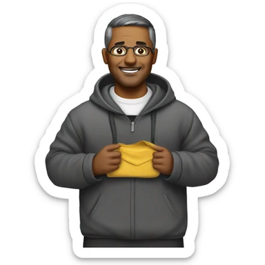 pastor alemán con una sudadera  sticker