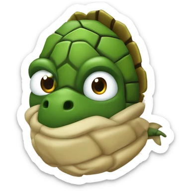 Tortuga Con nariz puntiaguda y barba sticker