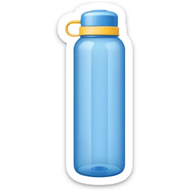 Blue water bottle sticker