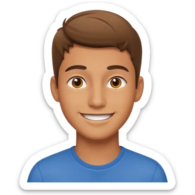 smiling young man looking forward looking really sexy sticker