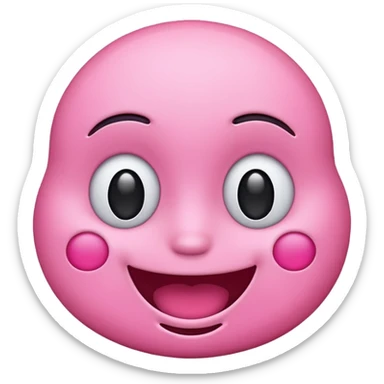 Pink emoji iOS  sticker