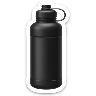 a black gym bottle sticker