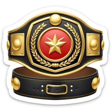 boxing champions belt sticker