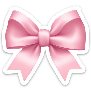 light pink bow on light pink bow sticker