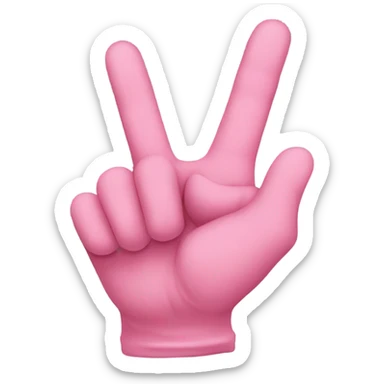 🤟🏻 but with a pink bandage on the thumb  sticker