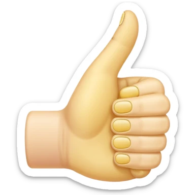 thumbs up emoij extra long thumb sticker