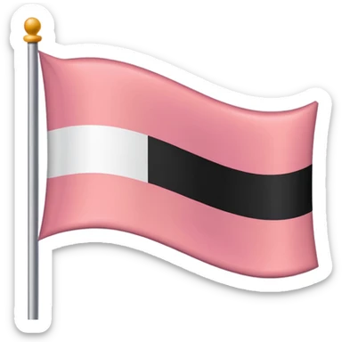 flag with the following colours in horizontal stripe: dark orange, light orange, white, light pink, dark pink sticker