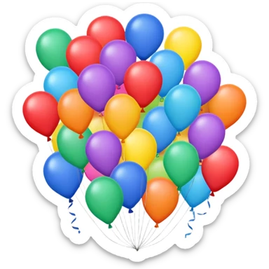 balloons with thirty 30 sticker