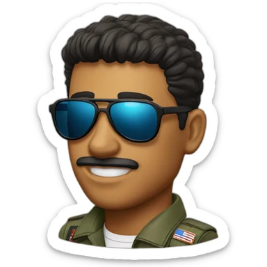 top gun+sun glasses sticker
