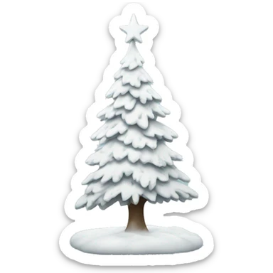 White Christmas tree sticker
