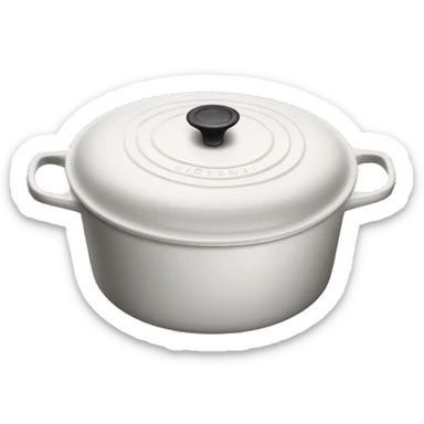 white le creuset dutch oven sticker
