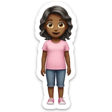  Toddler girl standing  sticker