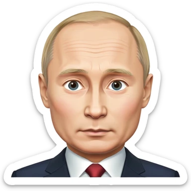 Vladimir Putin, Russian president portrait sticker
