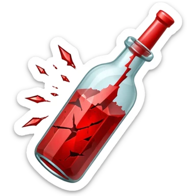 glass bottle sharp used as a weapon sticker