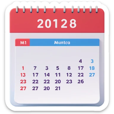 calendar in perspective, only the date, without the rest of the text sticker