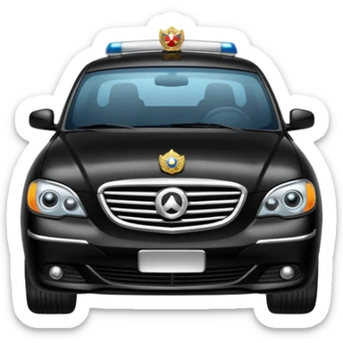 Black car fo officers sticker