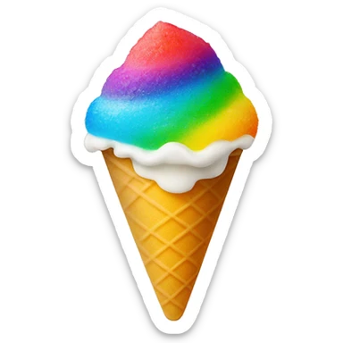 Rainbow shave ice sticker