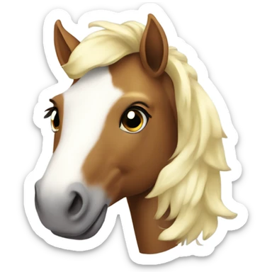 Happy new year horse sticker
