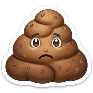 poop that is poor and sad  sticker